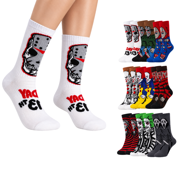 Calcetines con estampado de halloween surtido unisex Oslo paquete de 6