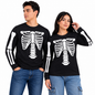 Playera manga larga huesos halloween unisex Ross