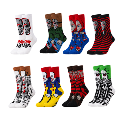 Calcetines con estampado de halloween surtido unisex Oslo paquete de 6