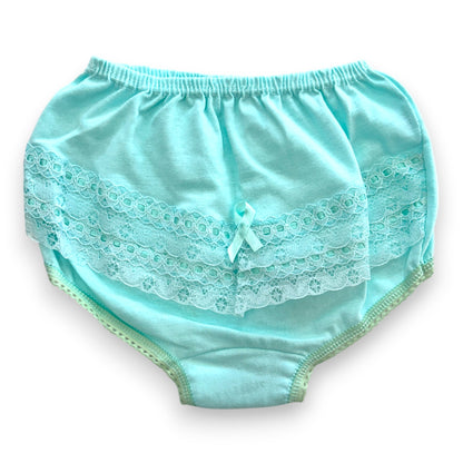 Pantaleta con olan de color económica varias tallas y modelos paquete de 12