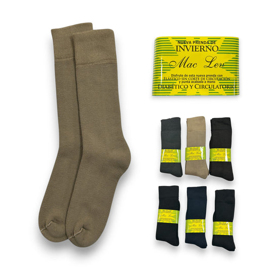 Calcetines invernales para diabético unitalla unisex Mac lev paquete de 6