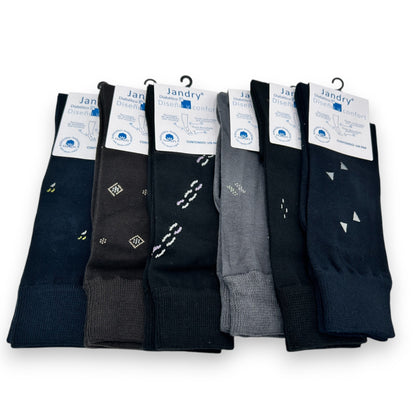 Calcetines estampados diabético Jandry paquete de 6