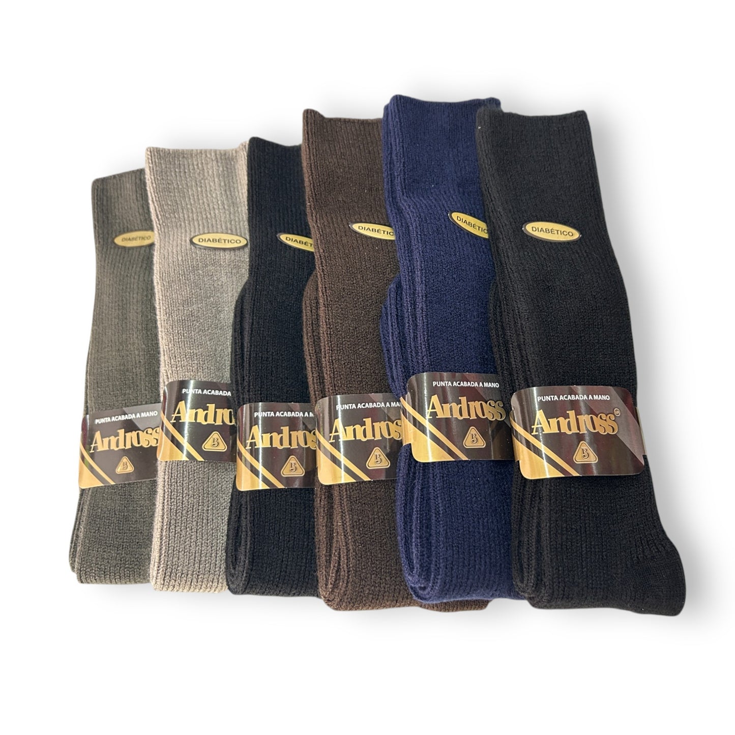 Calcetines para diabético de acrilán gruesos Andross paquete de 6
