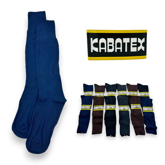 Calcetines de nylon con textura unitalla caballero Kabatex paquete de 12