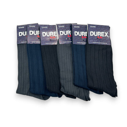Calcetines de nylon saba unitalla caballero #6502 Durex paquete de 6