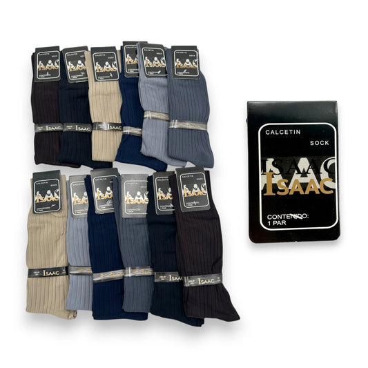 Calcetines de nylon unitalla caballero Isaac paquete de 12