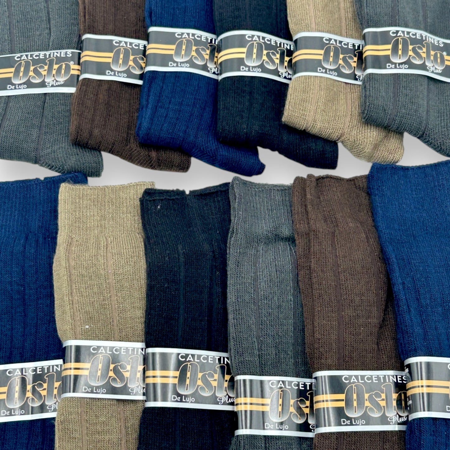 Calcetines de acrilán plus unitalla caballero Oslo paquete de 12