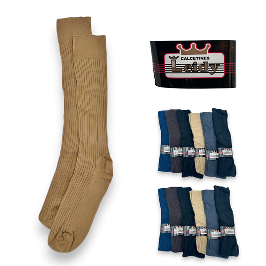 Calcetines de nylon unitalla caballero Leidy paquete de 12