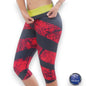 Leggins deportivos estampados tipo capri con compresión media colombiano #007E Romanza