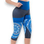 Leggins deportivos estampados tipo capri con compresión media colombiano #007E Romanza