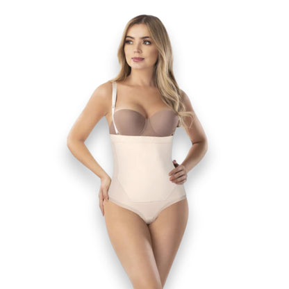 Faja colombiana Body strapless con broches perineal senos libres #114 Romanza