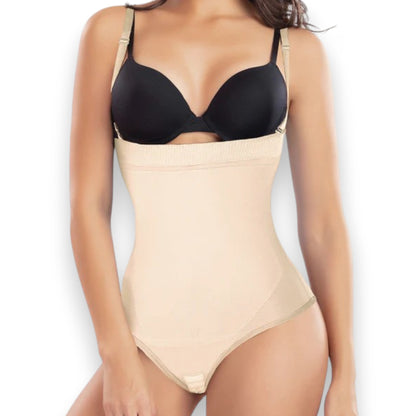 Faja colombiana Body strapless con broches perineal senos libres #114 Romanza
