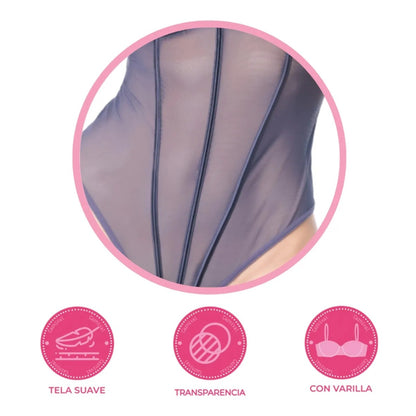 Body con varilla y tirantes ajustables dama #3344 Carnival