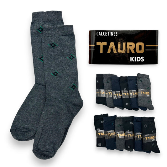 Calcetines de algodón estampados surtidos infantil Tauro paquete de 12