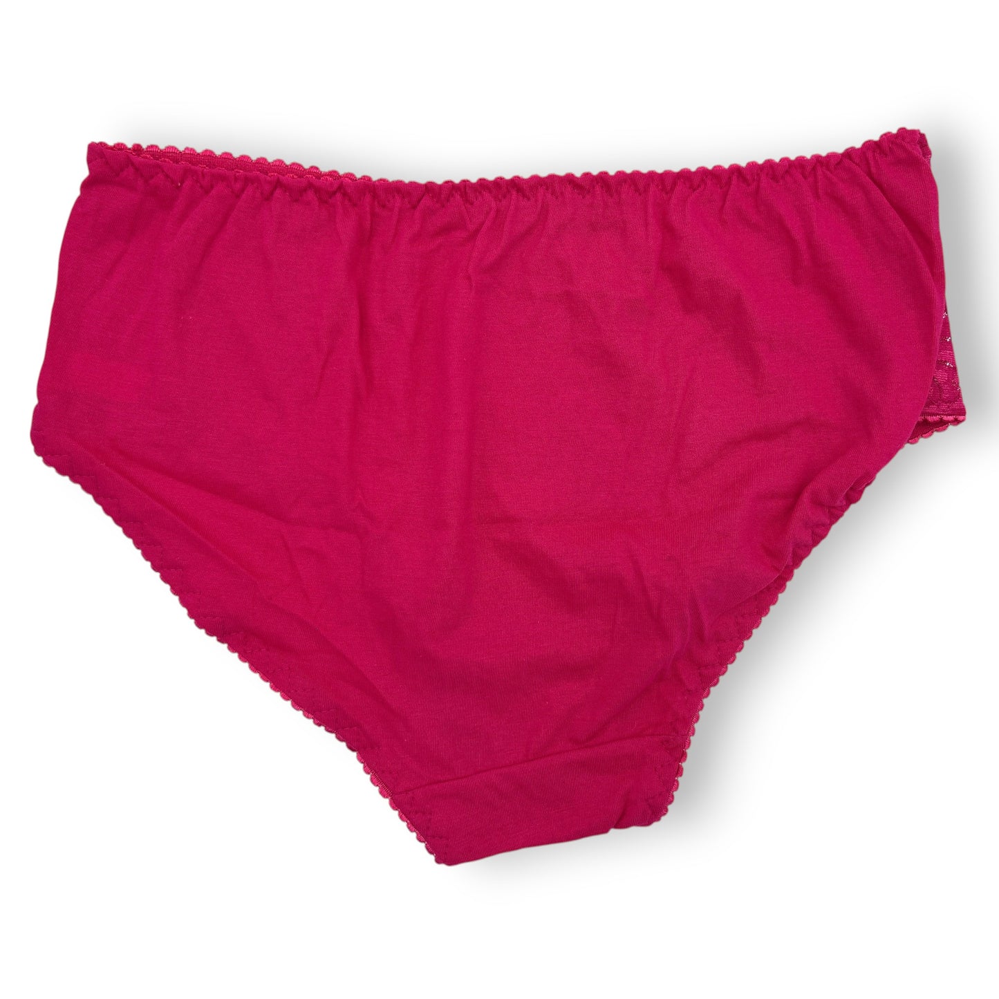 Pantaleta de algodón lisa con encaje lateral surtida dama #254 Huvik paquete de 12