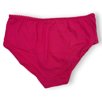 Pantaleta de algodón lisa con encaje lateral surtida dama #254 Huvik paquete de 12