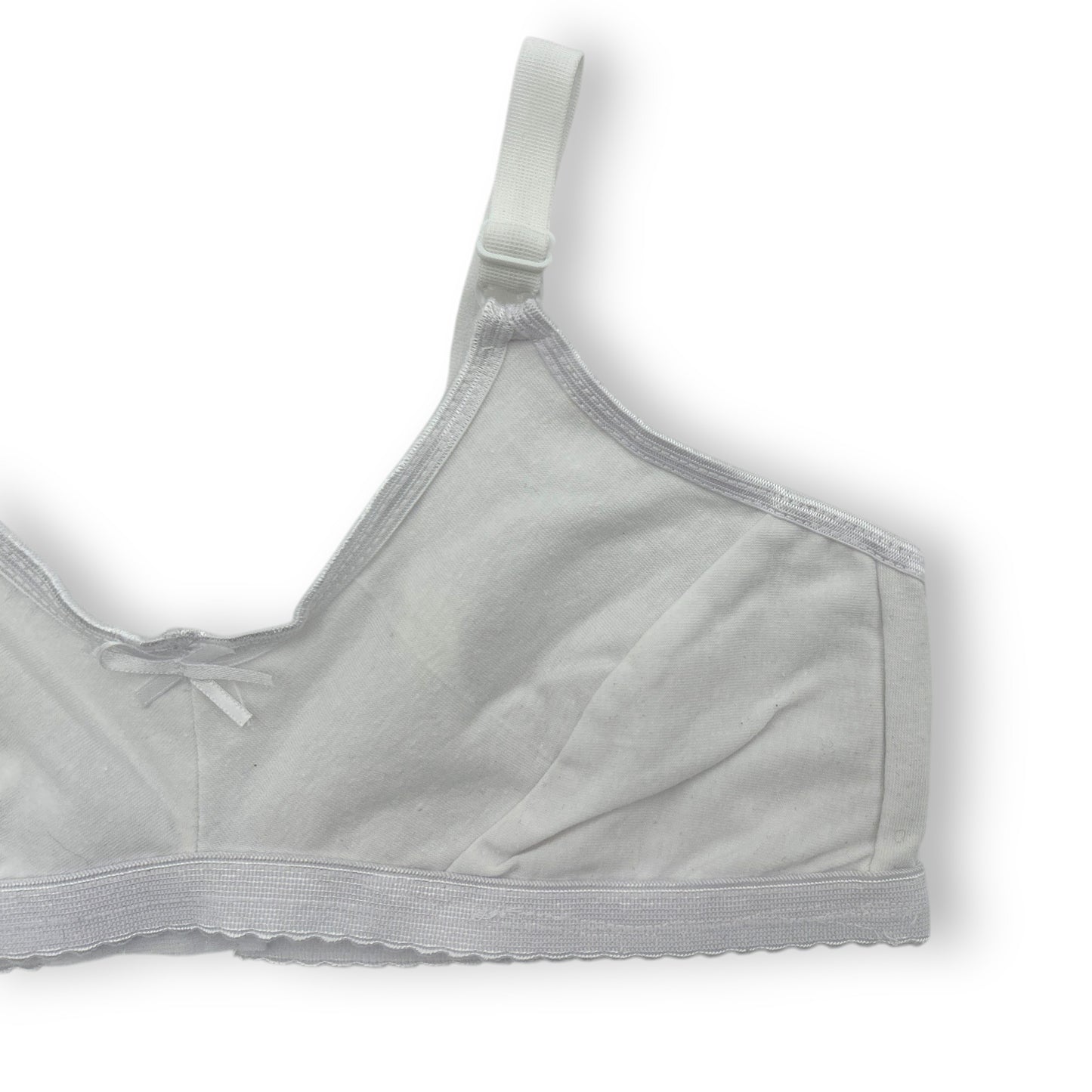 Corpiño liso blanco con broche infantil niña Fedai paquete de 12