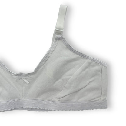 Corpiño liso blanco con broche infantil niña Fedai paquete de 12