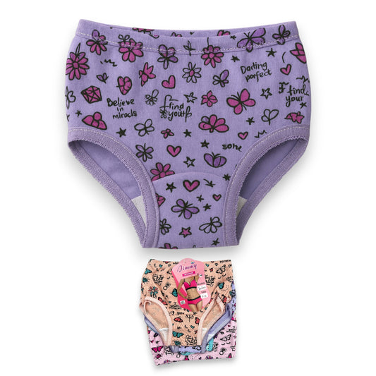 Pantaleta económica estampada surtida niña Jimmy paquete de 12