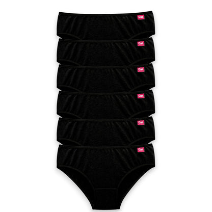 Bikini de algodón liso surtido unitalla dama D&R paquete de 6