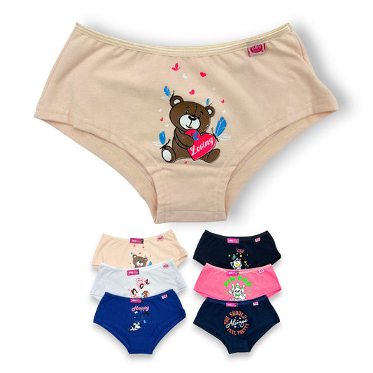 Boxer corto de algodón estampado surtido unitalla dama D&R paquete de 6