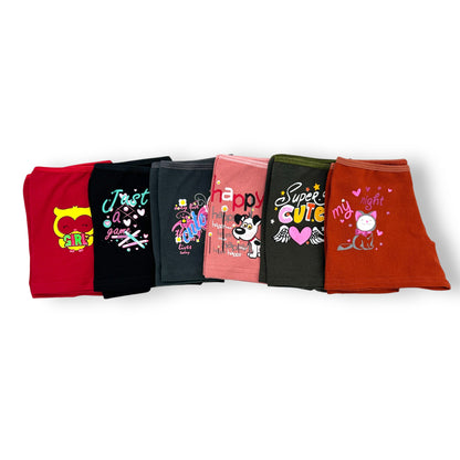 Boxer largo de algodón estampado surtido niña D&R paquete de 6