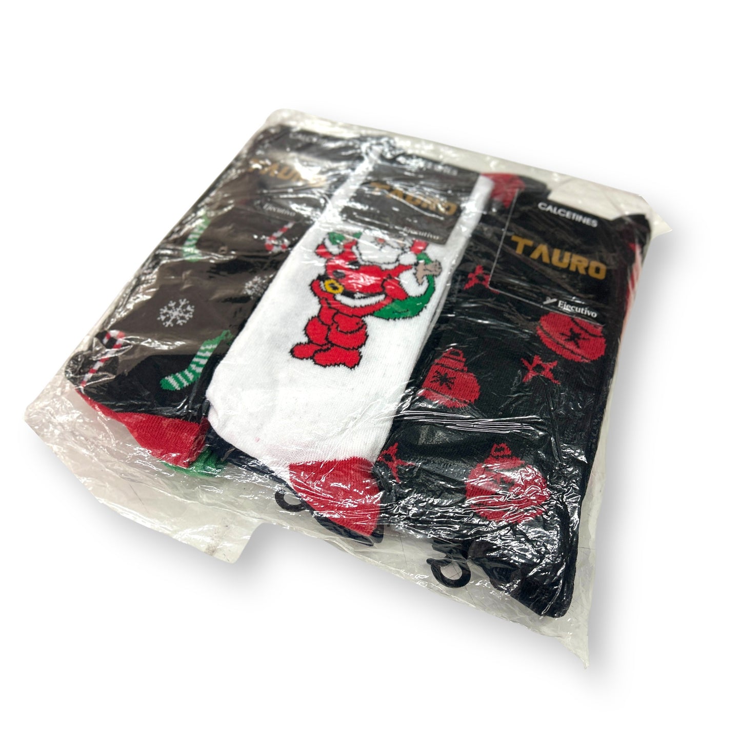 Calcetines de algodón estampados navideños unitalla caballero Oslo paquete de 12