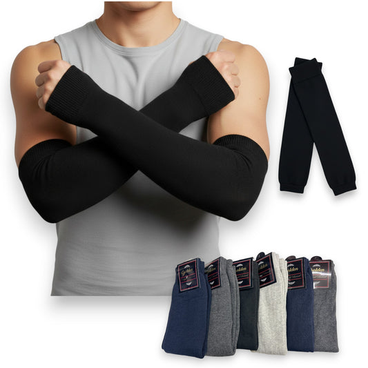 Calentadores mangas lisos de algodón surtidos unitalla Golden paquete de 6