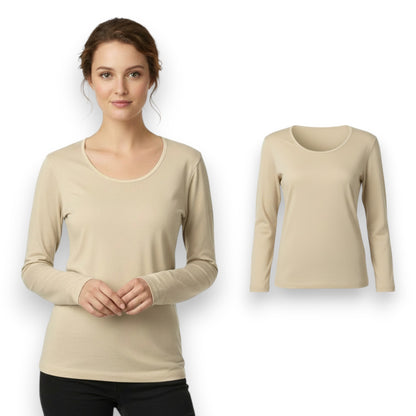 Playera manga larga de algodón dama #502 Colors