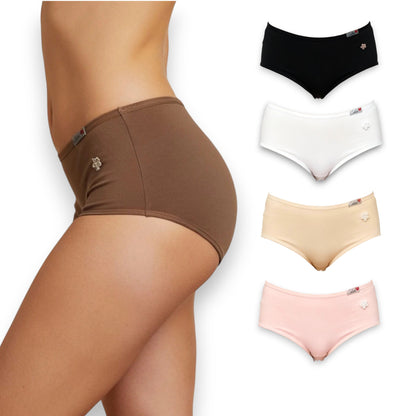 Pantaleta de algodón 3/4 dama #321 Colors