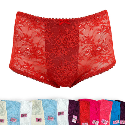 Pantaleta completa encaje surtida dama Sari Paquete de 6