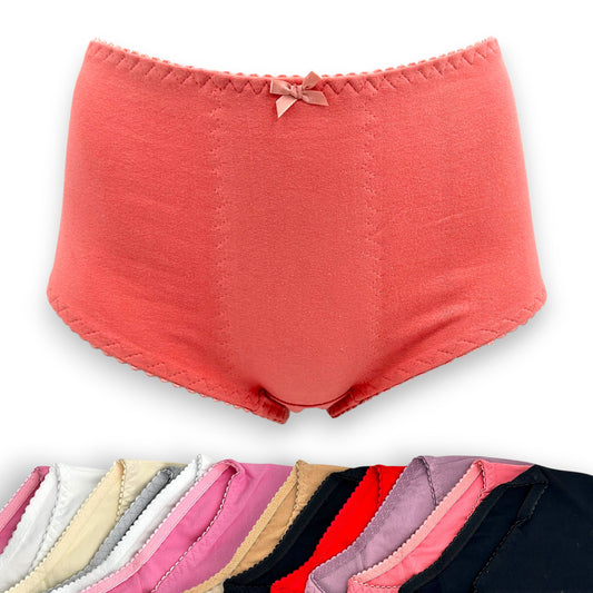 Pantaleta completa reforzada de algodón surtida dama Sari Paquete de 6