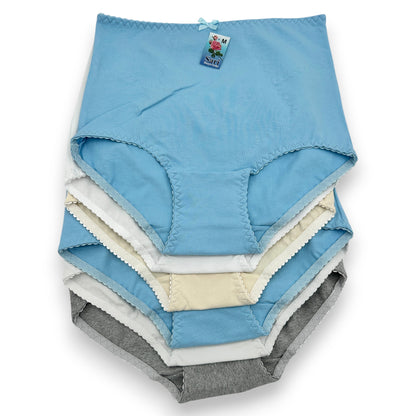 Pantaleta completa faja de algodón surtida dama Sari Paquete de 6