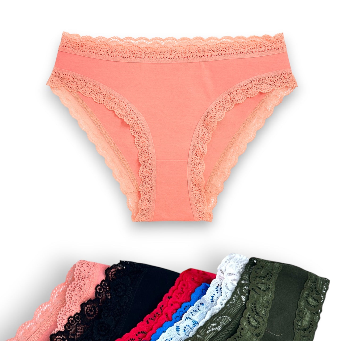 Bikini con encaje lateral surtido dama Sari Paquete de 6