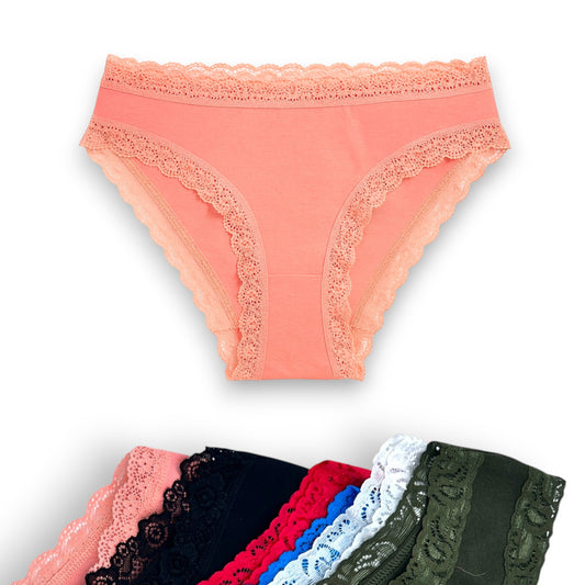 Bikini con encaje lateral surtido dama Sari Paquete de 6