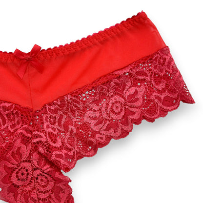 Boxer cachetero con encaje surtido unitalla dama #C14 Mary Paquete de 6