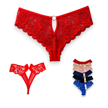 Tanga de encaje surtida unitalla dama #C26 Mary Paquete de 6