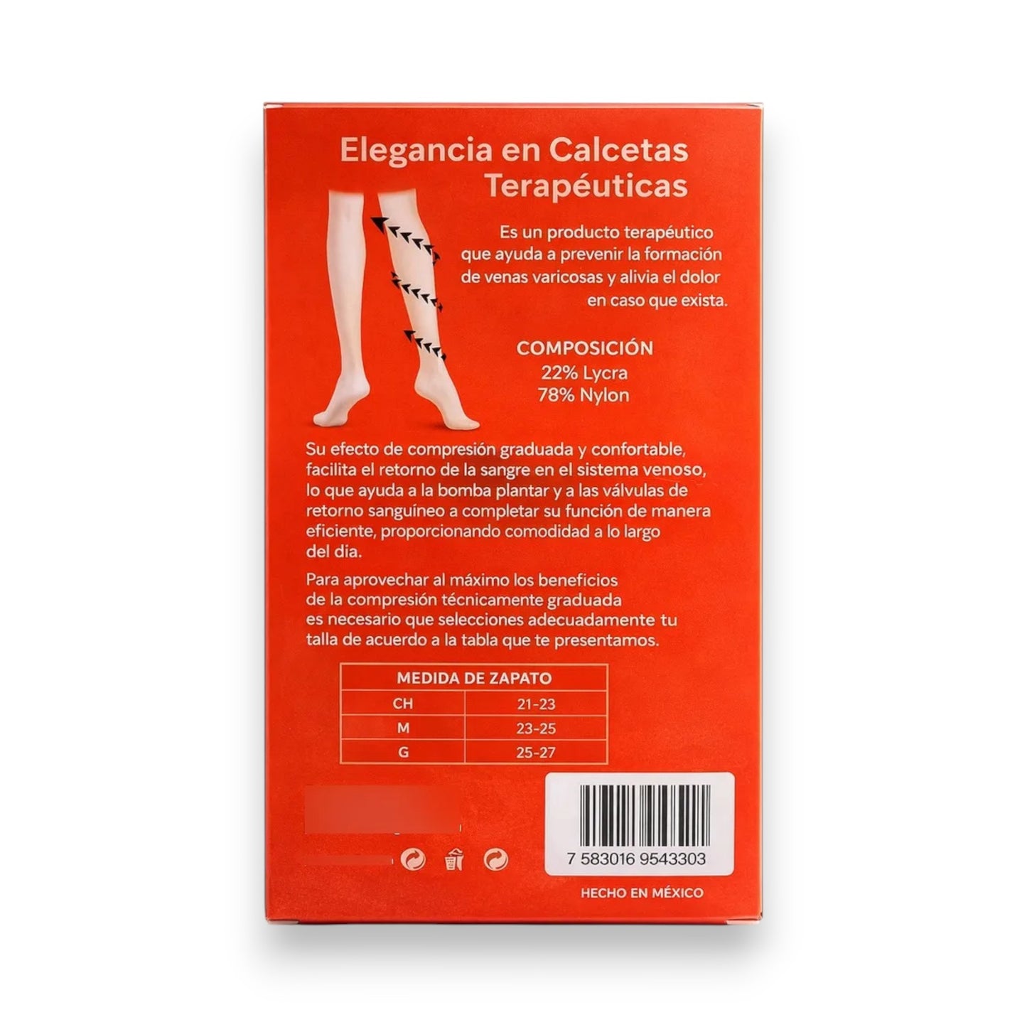 Calcetas tobimedias terapéuticas de mediana compresión 25-16 mm Hg dama Prevaris