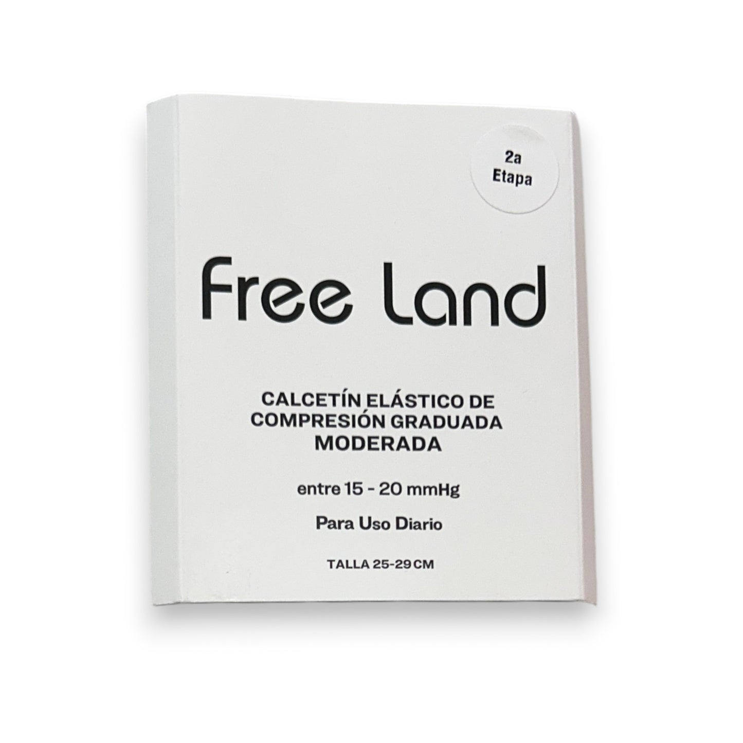 Calcetín de mediana compresión 15-20 mm/Hg unitalla unisex Free Land