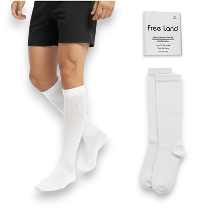 Calcetín de mediana compresión 15-20 mm/Hg unitalla unisex Free Land