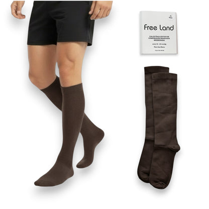 Calcetín de mediana compresión 15-20 mm/Hg unitalla unisex Free Land