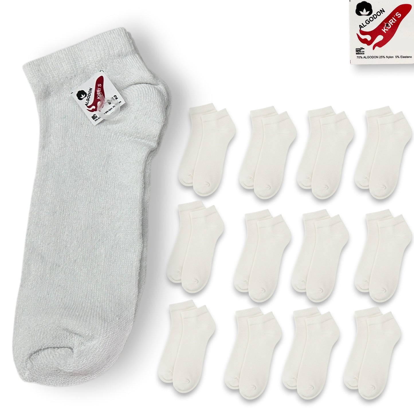 Tin económico liso varias tallas unisex infantil Kuri paquete de 12