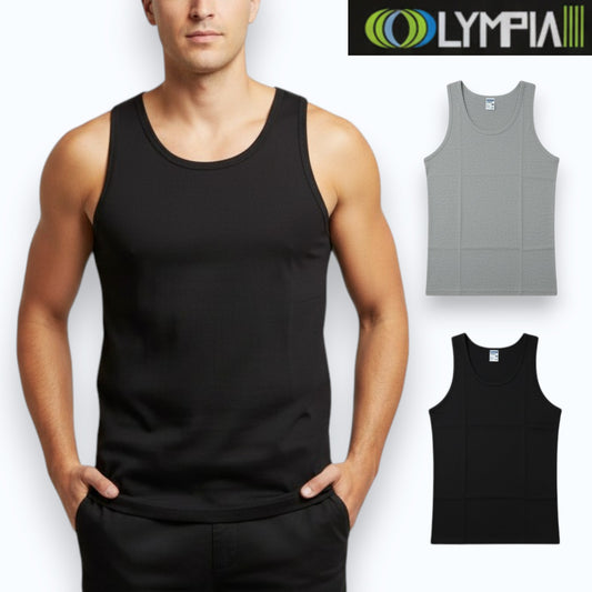 Camiseta de algodón lisa de color caballero #3010 Olympia