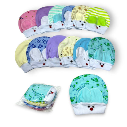 Bonete de algodón estampado conejo Angelito 2 paquete de 12