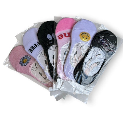 Protectopie de algodón estampado unitalla dama Doobalo paquete de 6