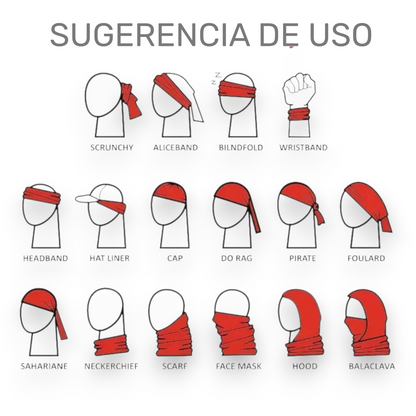Buff mascarilla multifuncional poliéster unitalla Ross paquete de 12