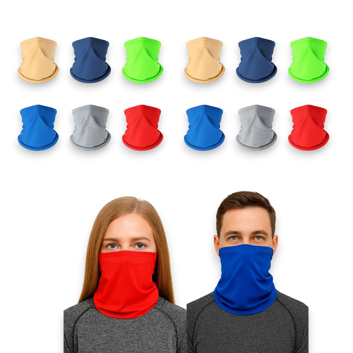 Buff mascarilla multifuncional poliéster unitalla Ross paquete de 12