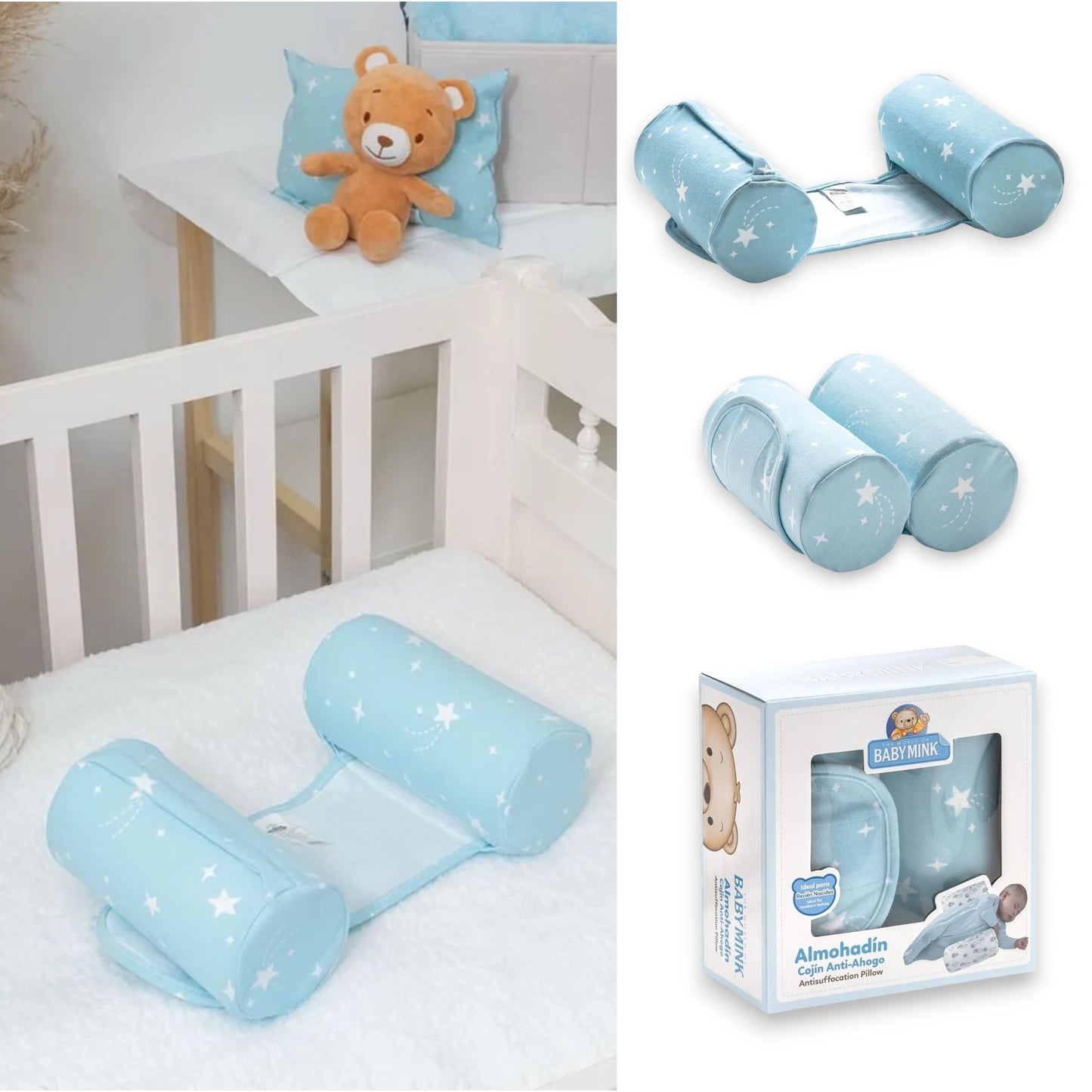 Almohadin cojín anti-ahogo Baby Mink