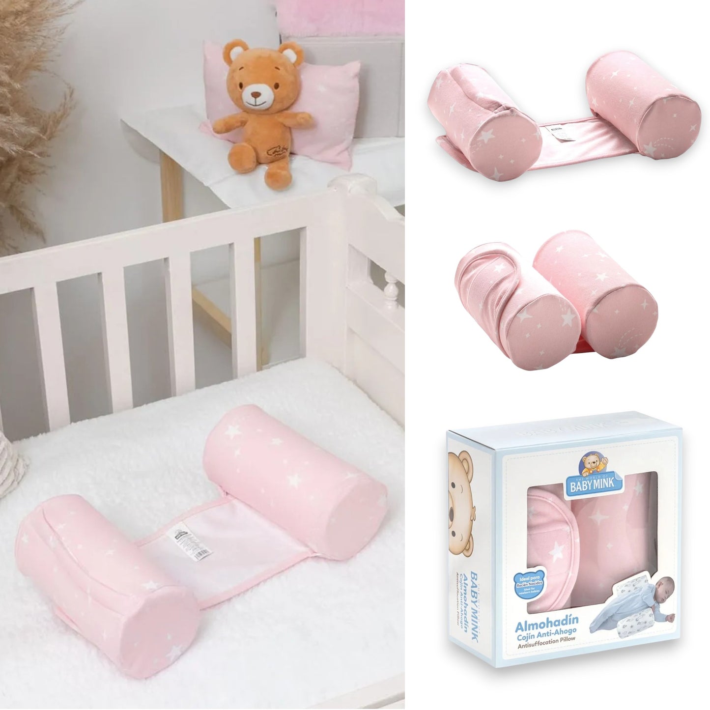 Almohadin cojín anti-ahogo Baby Mink