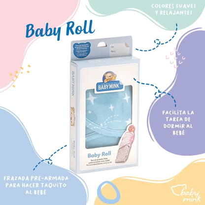 Baby roll frazada prearmada con velcro Baby Mink